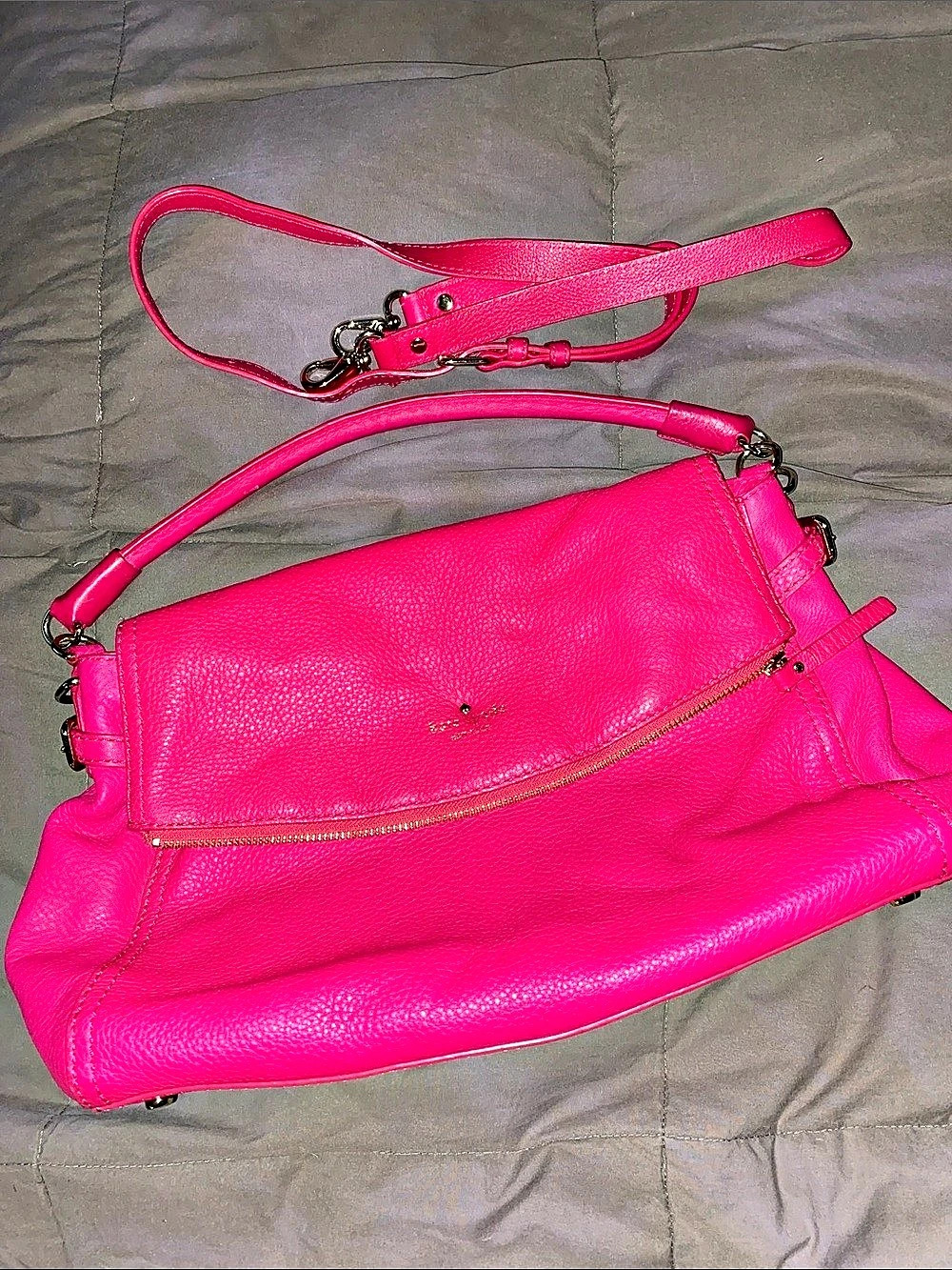 Kate Spade New York Hot Pink with Striped lining Shoulder Bag